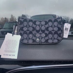 Coach Black and Silver Mini Bag